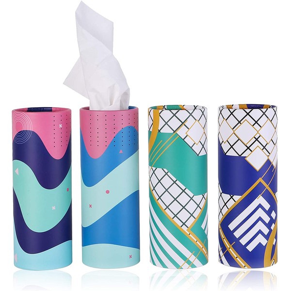 Brandon Super, Car Tissue, Disposable Face Towel, Perfect For Car Cup Holder, Canned Tissue, Durable, Soft And Comfortable (4 Cans / 200 Tissue)3-Ply