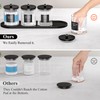 masadi 4 Pack Glass Qtip Holder Set with Tray- Bathroom