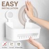 LUXEAR Shower Caddy Suction Cup 2 Pack Suction Shower Basket