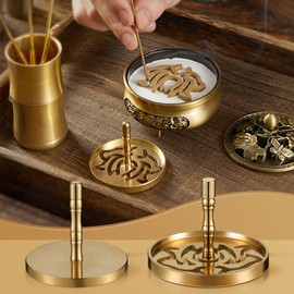 DOITOOL 5pcs Incense Making Kit Brass Incense Mold Tool Incense Cone Molds Spoon Press Shovel Brush Incense Cone Making Tool for DIY Fragrance Accessory