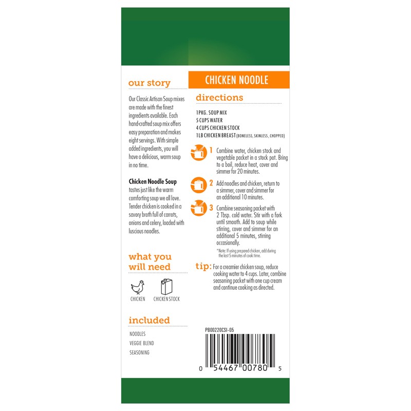 Artisan Soup Mix, Tortilla & Chicken Noodle Soup Mix, Non-FMO