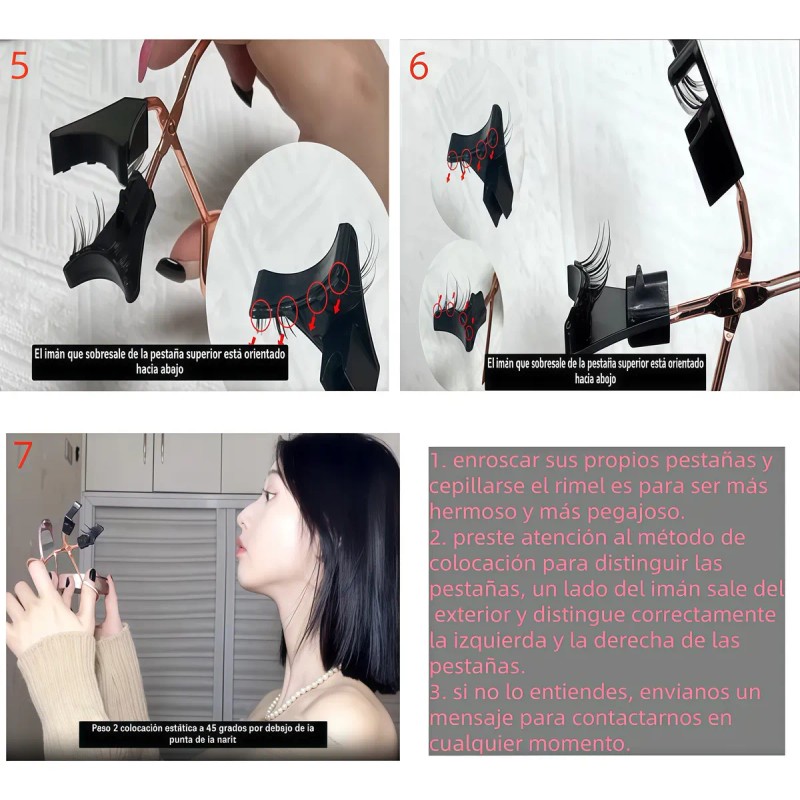 Kit De Clips Magnéticos Para Pestañas Postizas, Imanes Nat