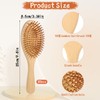 20 Pcs Wooden Hair Brush Bulk, Anti-Static
