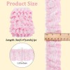 GORGECRAFT 5m*50mm Double Layer Chiffon Lace Edge Trim Pink Pleated