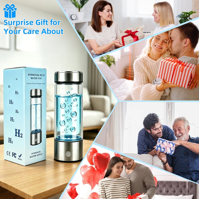 Hydrogen Water Bottle Generator -Portable Hydrogen Water, Rechargeable Hydrogen Rich