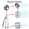 Ice Cream Scoops with Easy Trigger - 304 Stainless Steel