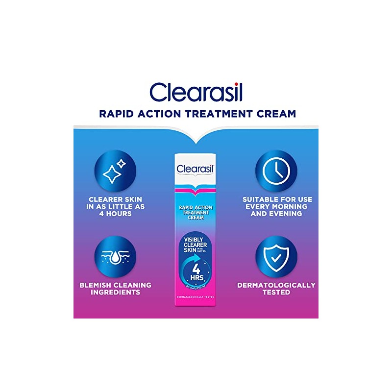 Clearasil Rapid Action Treatment Cream 25ml Pack of 3