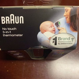 Braun 3-in-1 No Touch BNT400BUS Forehead Thermometer With Age Precision Black