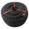 Aoneky 3/8 1/2 5/8 3/4 1 inch Black Twisted Rope