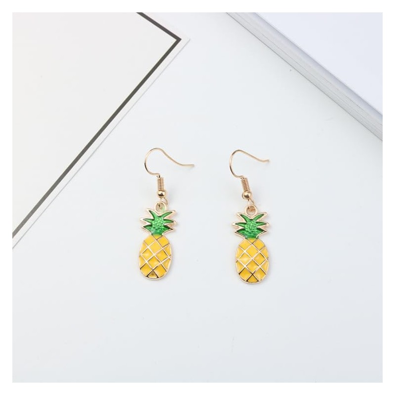 Pineapple Dangle Earrings for Women - Cute Fruit Earrings Jewelry,