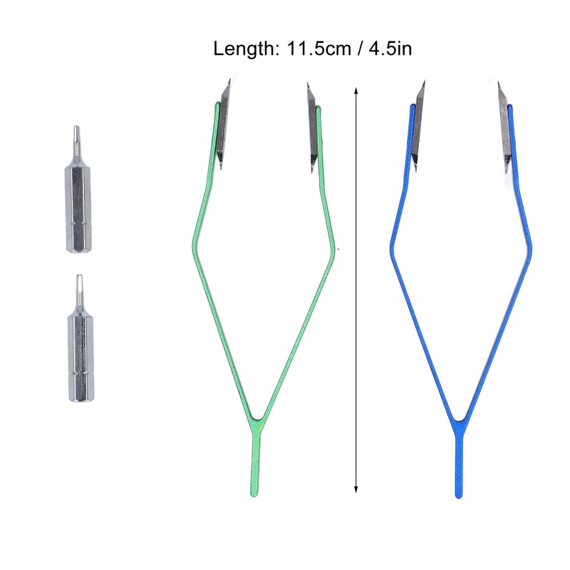2PCS V Shape Spring Bar Tweezers Professional Alloy Steel Watch