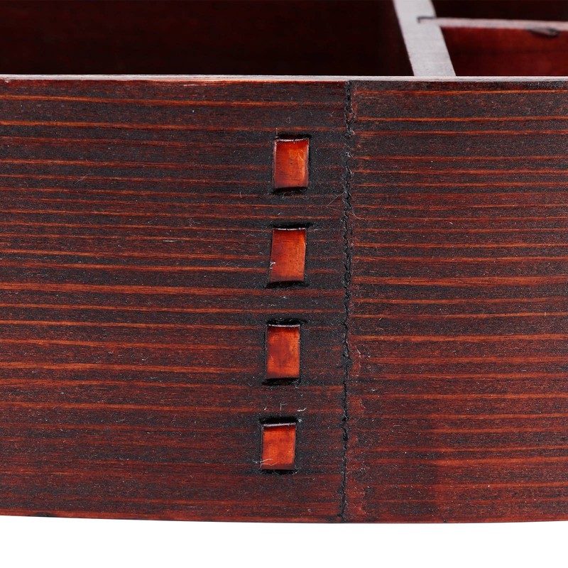 Wooden Lunch Box Portable Food Container Tablewares for Home Office