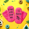 HAPPYPOP Funny Socks for Women, Fuzzy Pink Socks Bird Gifts