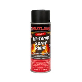 Rutland Products 80 Hi-Temp Spray Paint, Fl Oz (Pack of 1), Black, 12
