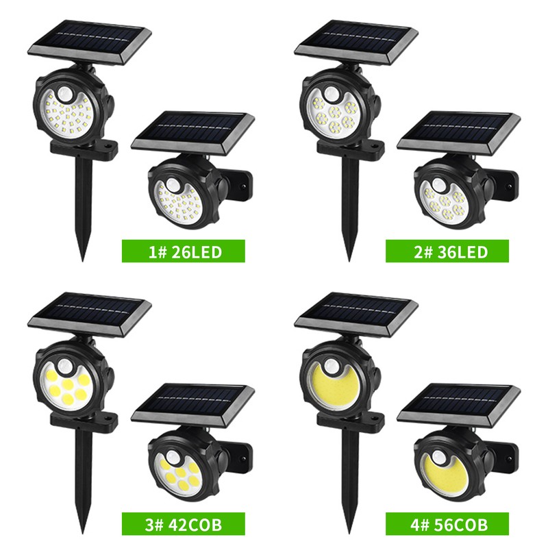 36LEDs Solar Powered Wall Lights with Ground Stake Human Induction