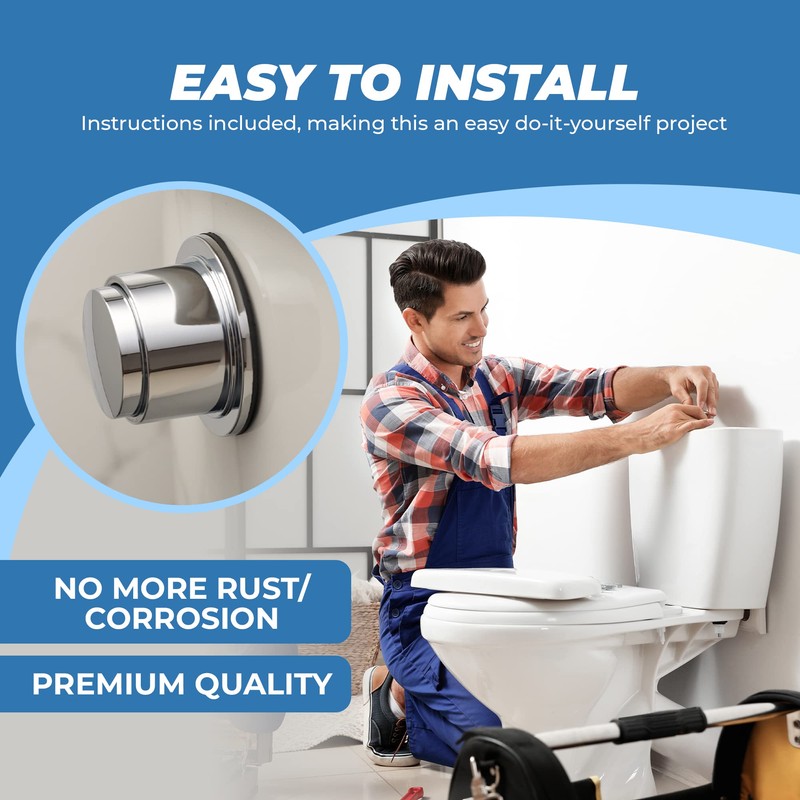 RAVINE Plastic Push Button Flush Lever - Side Mount Toilet