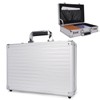 BAGAKE Locking Briefcase, Metal Brief case with Dual Combination, Aluminum