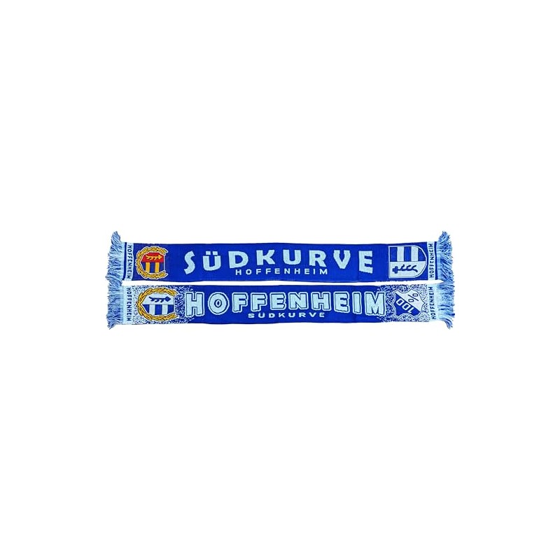 Generisch Hoffenheim Scarf – South Curve – Knitted Scarf, Blue,