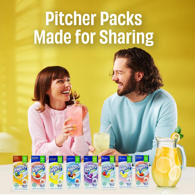 Wyler's Light Drink Mix Packets - 8 Pitcher Packs (12qt)