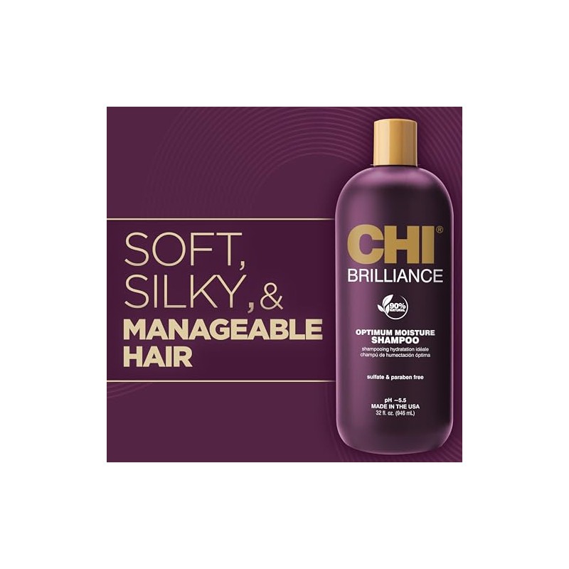 CHI Deep Brilliance Olive & Monoi Optimum Moisture Shampoo 32