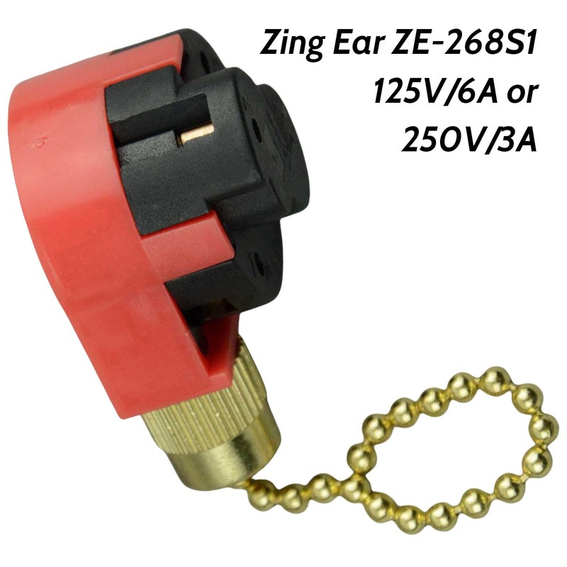 Txelegant Zing Ear ZE-268S1 Pull Chain Switch 3 Speed 4