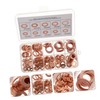 FELTECHELECTR 200pcs Copper Flat Washers Sealing Gaskets for Electrical Appliances