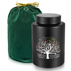 SOITIS Up to 140 lbs Medium Urns for Adult Human Ashes Decorative Urn for Woman Man Stainless Steel Keepsake Urns Cremation Keepsake for Ashes Big Urn for Human Ashes Life Tree