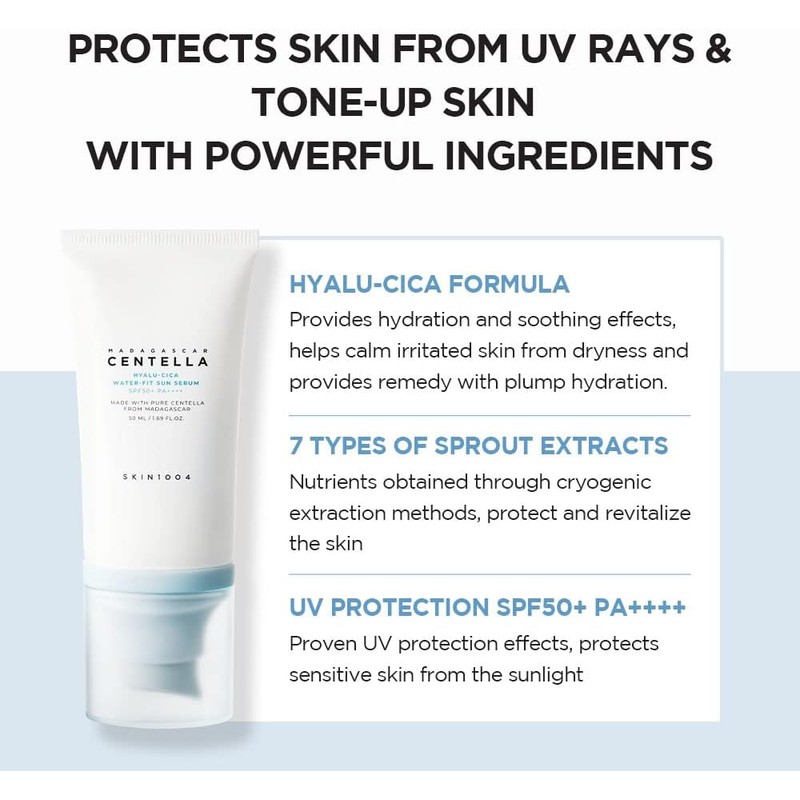 SKIN1004 Madagascar Centella Hyalu-Cica Water-Fit Sun Serum 50ml x 2ea