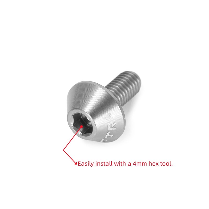 Ruimou 4pcs M5x12mm Screws Bicycle Water Bottle Holder Hex Bolts