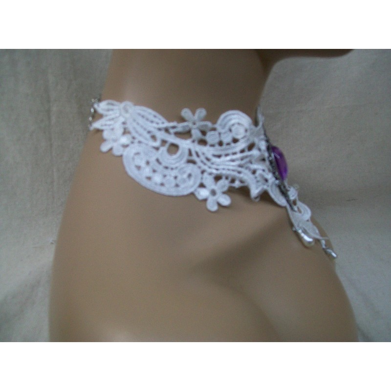 Ivory Lace Necklace Choker Collar Victorian Steampunk Nice Good Witch