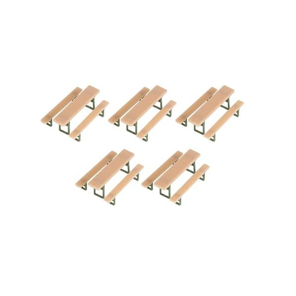 Faller F180963 Set of 5 Brasserie Tables and Benches