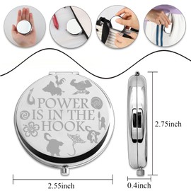 PLITI Princess Movie Inspired Gift Power is in The Hook Ocean Princess Compact Mirror for Fairy Tales Lover (Power Hook CM)