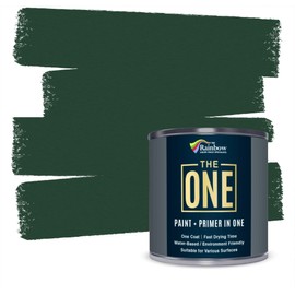THE ONE Paint & Primer: Most Durable All-in-One Furniture Paint, Cabinet Paint, Front Door Paint, Wall Paint, Bathroom, Kitchen - Fast Drying Craft Paint Interior & Exterior (Green, Satin, 1 Liter)