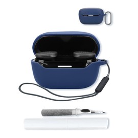 Case for JBL Endurance Race 2 True Wireless in Ear Earbuds,Soft Protective,Shockproof, BOVUGAC Silicone Case Cover with Keychain & Cleaning Kit & Lanyard-Blue