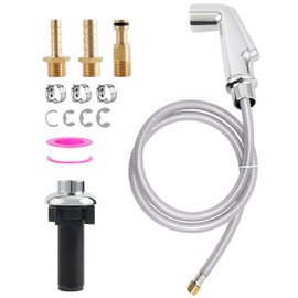 Universal Kitchen Sink Side Sprayer with Quick Side Connector Compatible with Moen Faucet Sprayer Replacement, Kitchen Sink Faucet Sprayer Attachment with Water Hose/Holder, Chrome Finish