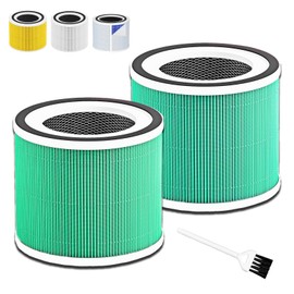 Core 300 Toxin Absorber Replacement Filter LEVOIT Core 300 - Core 300S - Core300-P Air Purifier,3-in-1 Filter, Efficiency Activated Carbon, Core300-RF-TX, (Green) 2 Pack