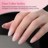 Light Natural Nude Press on Nails Almond Short, Glossy Short