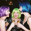 Wig for Women - Colourful Bob Wig with Party Sunglasses,