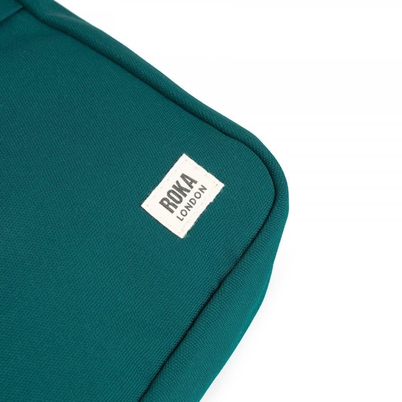 ROKA London Unisex Bond Shoulder Bag, blue-green