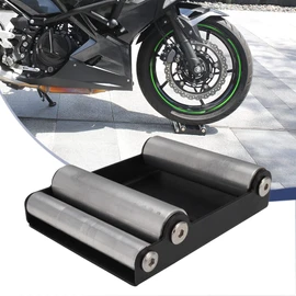 JFG RACING Motorcycle Roller Stand,Wheel Cleaning Roller Stand for Tyre Cleaning & Chain Lubrication-GRoller Medium Bikes < 485 lb & Tyre width <180 mm