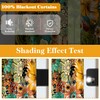 Boho Floral 100% Blackout Curtains for Bedroom Bohemian 96 Inch
