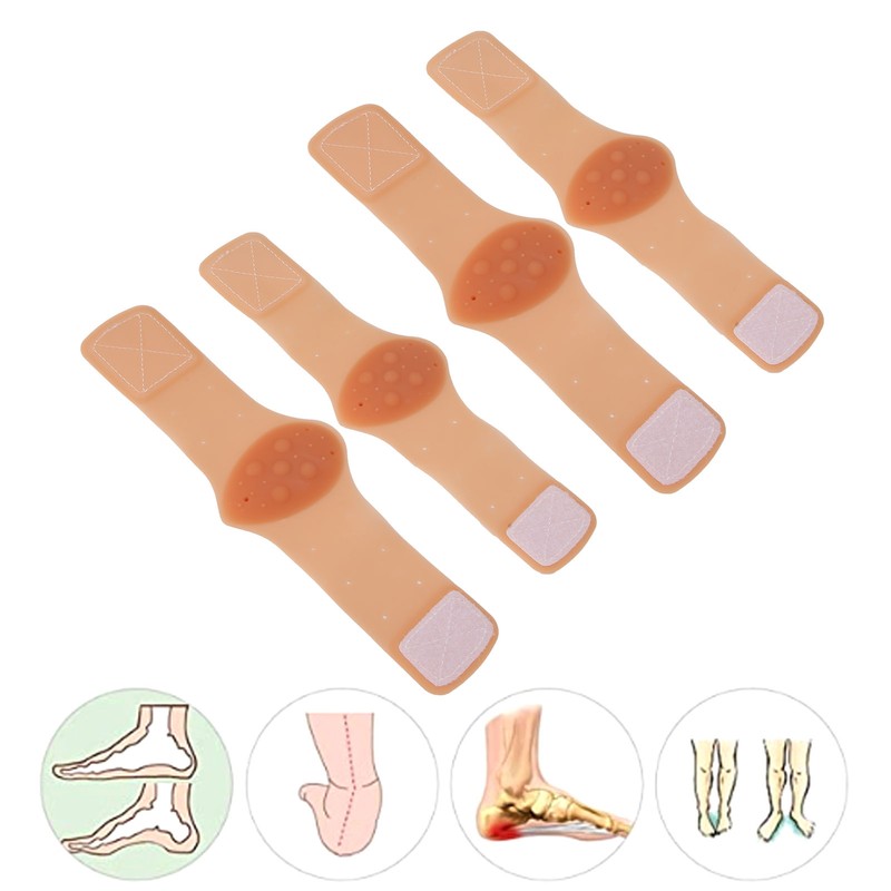 2 Pairs Arch Pad Adhesive Support Silicone Insole Elastic Flat