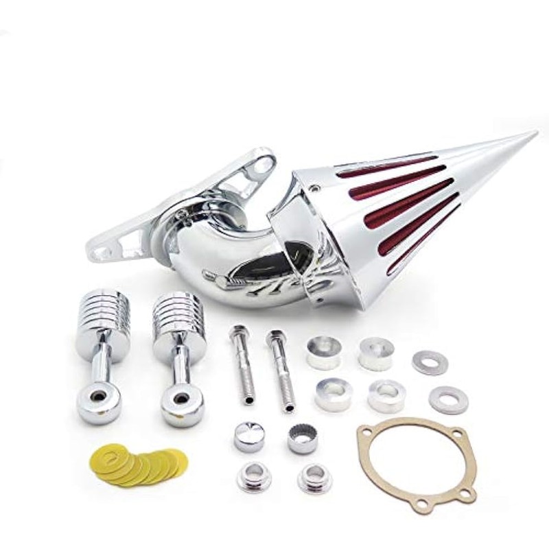 HASkulle Motorcycle Chrome Air Cleaner Filter Compatible with for Harley