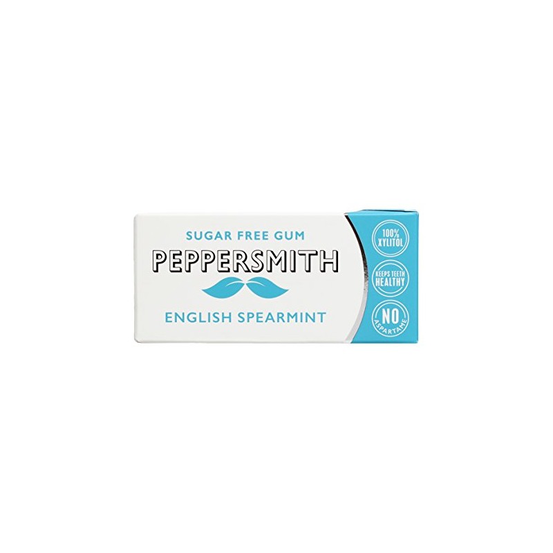 PEPPERSMITH Spearmint Sugar Free Gum 15g (Pack of 24)