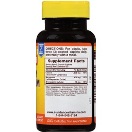 Sundance Sundance Calcium 600 mg + Vitamin D3 800 IU - 200 Coated Caplets, Pack of 6
