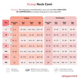SHAPERMINT Womens Tops - Scoop Neck Cami Body Shaper for Women, Shapewear Tummy Control, Camisole Tank Tops for Women