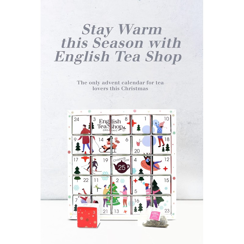 English Tea Shop White Organic Tea Advent Calendar 25ct
