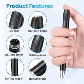 3D-PAS 64GB Nanny Cam,1080p Body Camera,Mini Camera for Home,Office