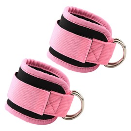 2uds Correas de Tobillo Gym, Acolchada con Neopreno Anillo en D Correa para Pierna Ajustable Cómoda Muñequeras Tobillo para Mujeres Hombres Ejercicios Entrenamiento Glúteos con Patadas