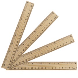 KINJOEK 72 Packs 8 Inch Wooden Rulers Double Sided Pine Wood School Ruler Measuring for Home, Student, Office Use, 2 Scale, 20 cm